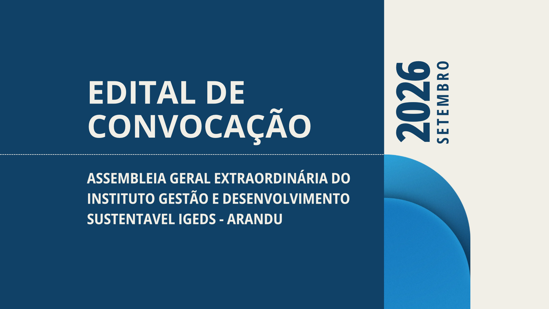 Arandu realiza Assembleia Geral Extraordinária no dia 14 de setembro